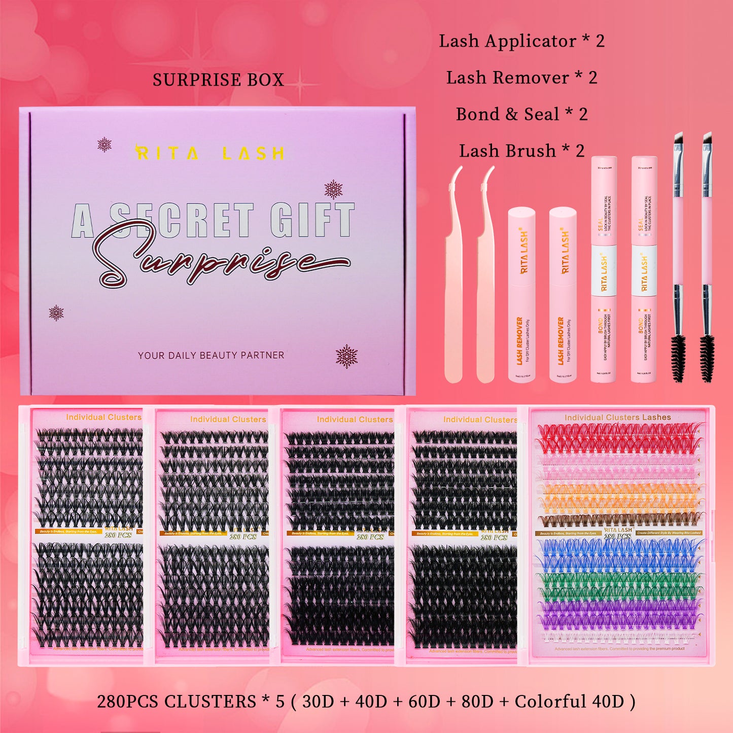 💋Individual Eyelash Kit, 1 BoxMixed Length & Styles Natural Look Eyelashes Extension, Self Grafting Curl Eyelashes,Eyelash Glue Extension, Eye Makeup Enhancement, Lash Clusters Kit, Makeup,Lash Clusters, Eyelashes Clusters
