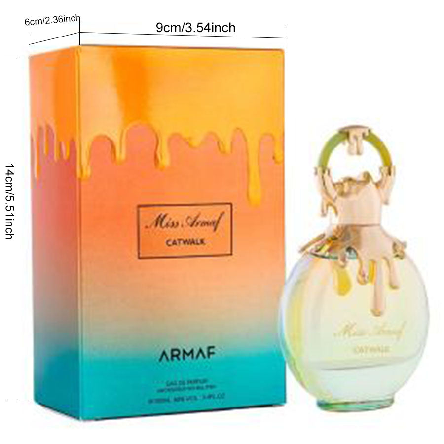 Miss Armaf Catwalk Eau de Parfum Spray for Women – 100ml / 3.4 Oz | Bright Citrusy Floral Scent, Long-Lasting Allure for Day & Night Confidence