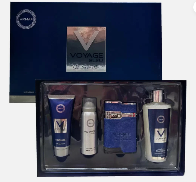 Armaf Voyage Bleu 4-Piece Gift Set for Men – Fresh Citrus Spice for the Modern Explorer