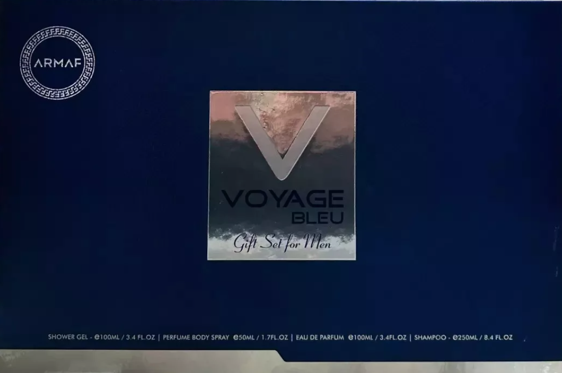 Armaf Voyage Bleu 4-Piece Gift Set for Men – Fresh Citrus Spice for the Modern Explorer