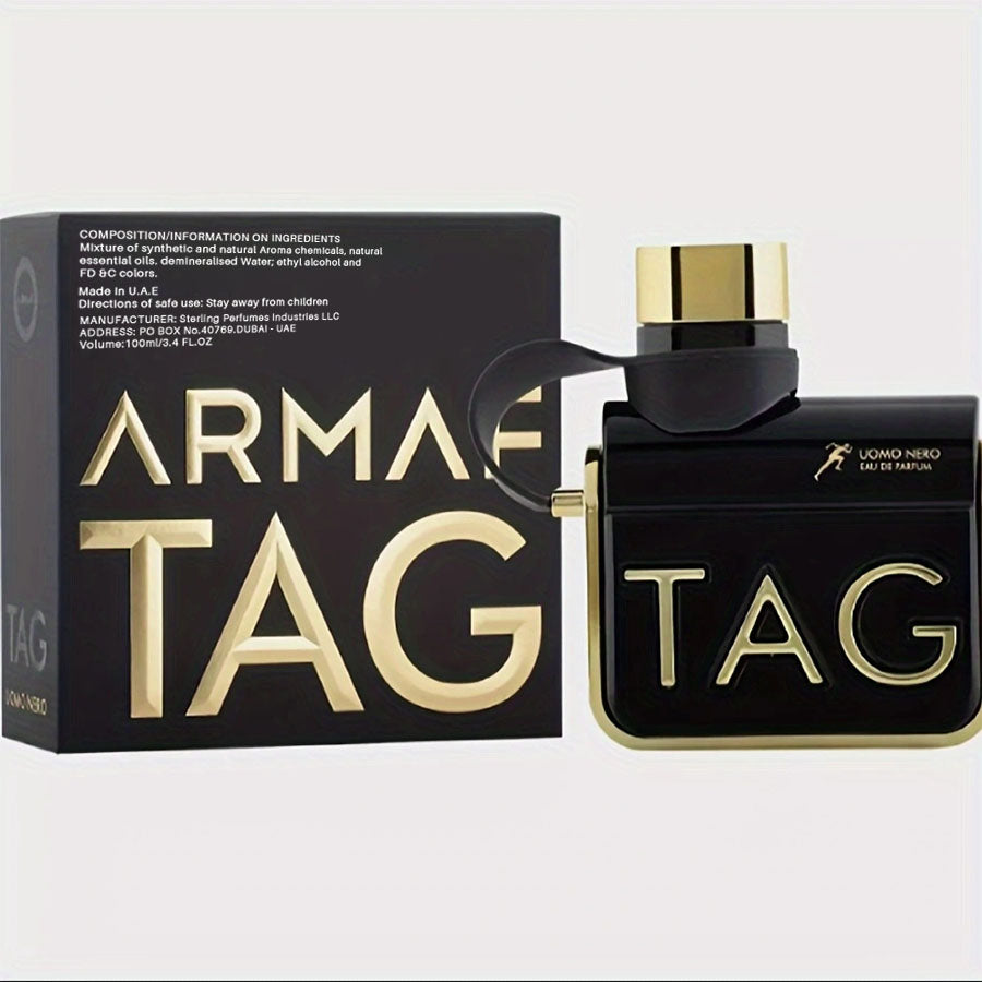 Men Perfume Armaf™ Tag Him Uomo Nero - Long-Lasting, Woody Scent, Eau De Parfum Spray 3.4 Oz/100ml for Everyday Wear