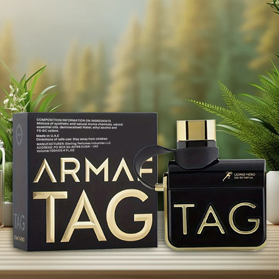 Men Perfume Armaf™ Tag Him Uomo Nero - Long-Lasting, Woody Scent, Eau De Parfum Spray 3.4 Oz/100ml for Everyday Wear