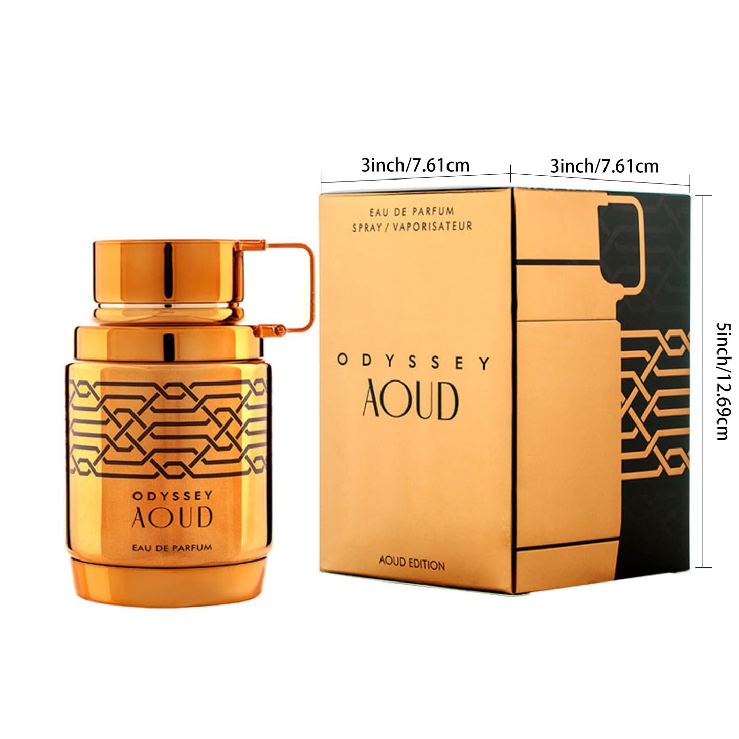 Armaf™ Odyssey Aoud Edition 3.4Oz – Bold & Spicy Eau de Parfum with Oud & Musk, Ideal for Confident Men at Night Events & Formal Occasions
