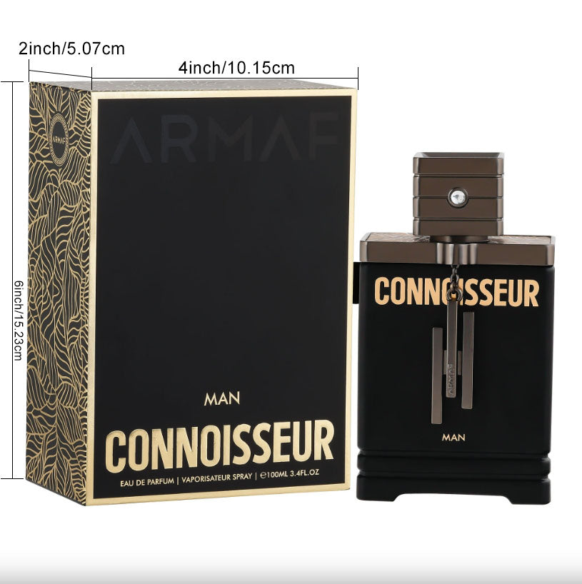 Armaf Connoisseur Man Eau de Parfum 100ml / 3.4 Oz – Fresh, Warm & Refined Oriental Scent for Men | Perfect for Office, Evening & Everyday Confidence