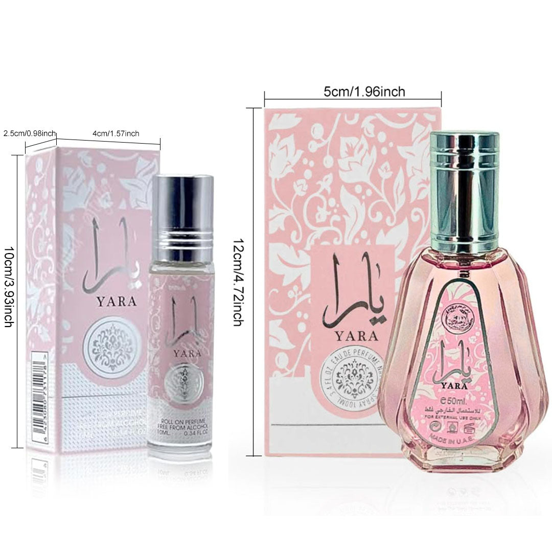 Ard Al Zaafaran Yara– Choose Between 50ml Eau de Parfum & 10ml Roll-On Oil | Fruity, Powdery, Feminine Scent for Every Occasion