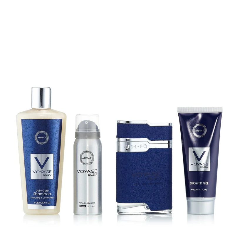 Armaf Voyage Bleu 4-Piece Gift Set for Men – Fresh Citrus Spice for the Modern Explorer
