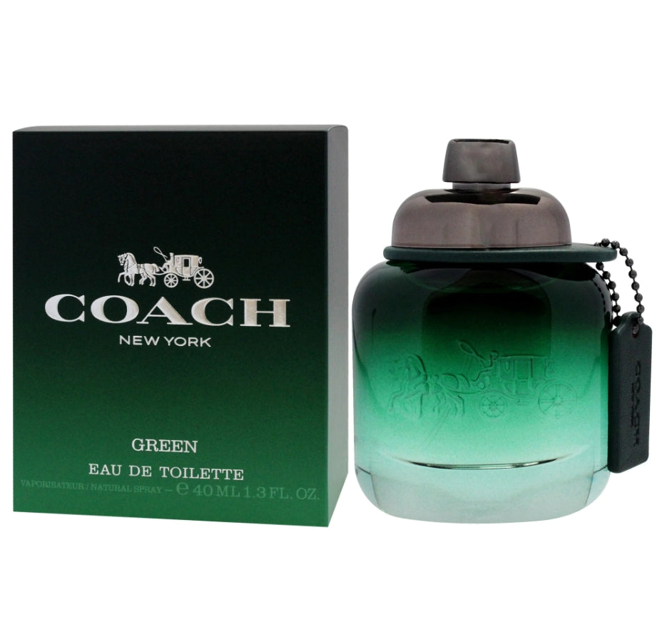 Coach Green Eau de Toilette for Men – Fresh & Energizing with Kiwi, Cedarwood & Vetiver – A Signature Scent for Everyday Confidence(3.4Oz)