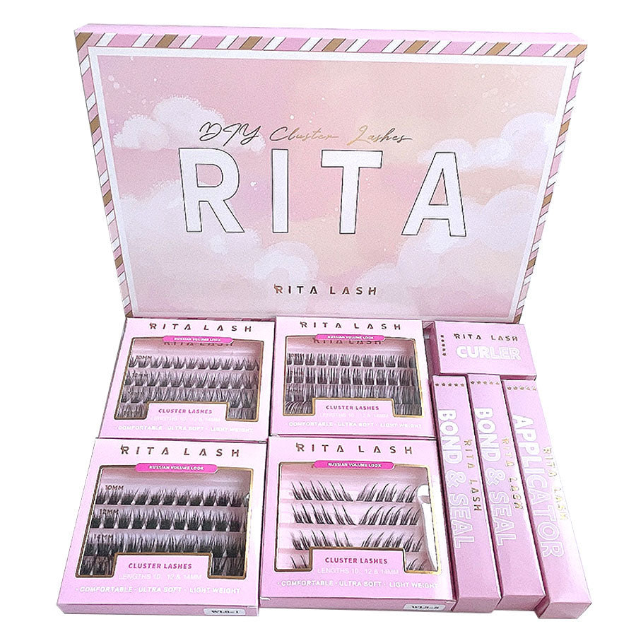 4 Box Eyelashes Kit,1Set Mixed Length & Styles Eyelash Extensions with Lash Curler & Remover &Tweezers, Self Grafting Fake Eyelashes,Cosmetic