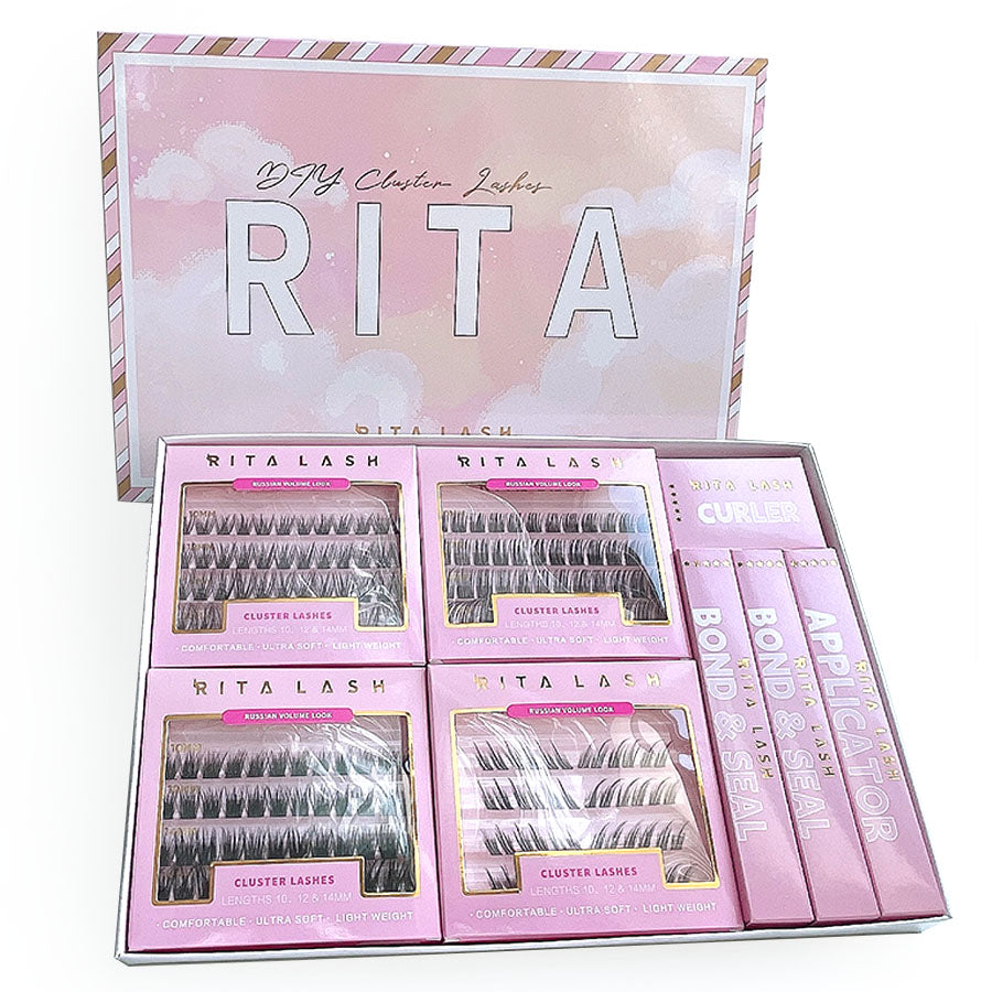 4 Box Eyelashes Kit,1Set Mixed Length & Styles Eyelash Extensions with Lash Curler & Remover &Tweezers, Self Grafting Fake Eyelashes,Cosmetic
