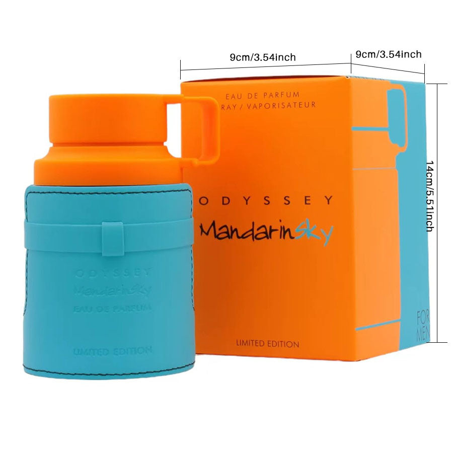 Armaf™ Odyssey Mandarin Sky Men’s EDT 3.4 Oz – Fresh Citrus & Floral Notes, Long-Lasting Scent for Dates & Parties