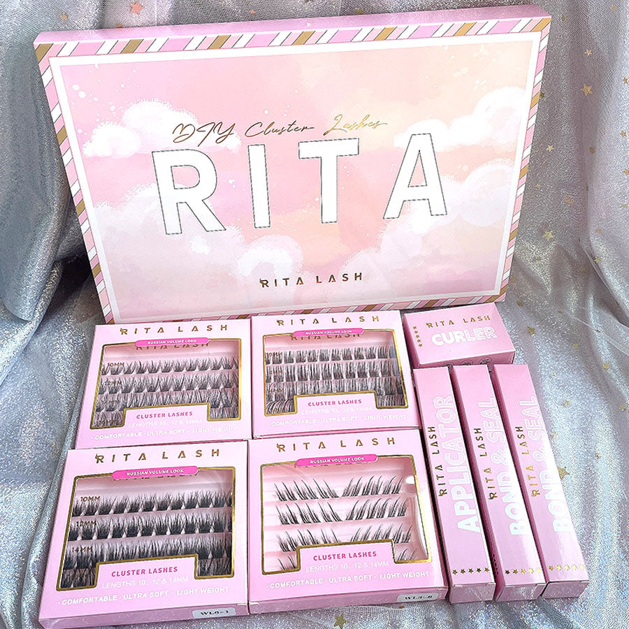 4 Box Eyelashes Kit,1Set Mixed Length & Styles Eyelash Extensions with Lash Curler & Remover &Tweezers, Self Grafting Fake Eyelashes,Cosmetic