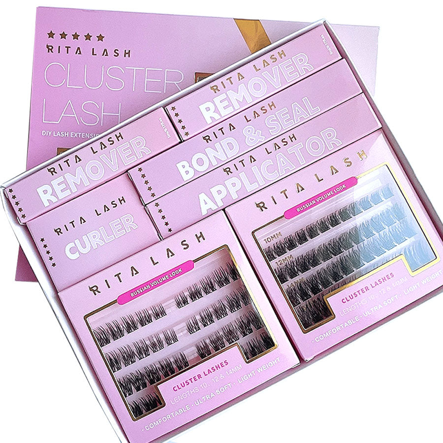 2 Box Eyelashes Kit,1Set Mixed Length & Styles Eyelash Extensions with Lash Curler & Remover &Tweezers, Self Grafting Fake Eyelashes,Cosmetic
