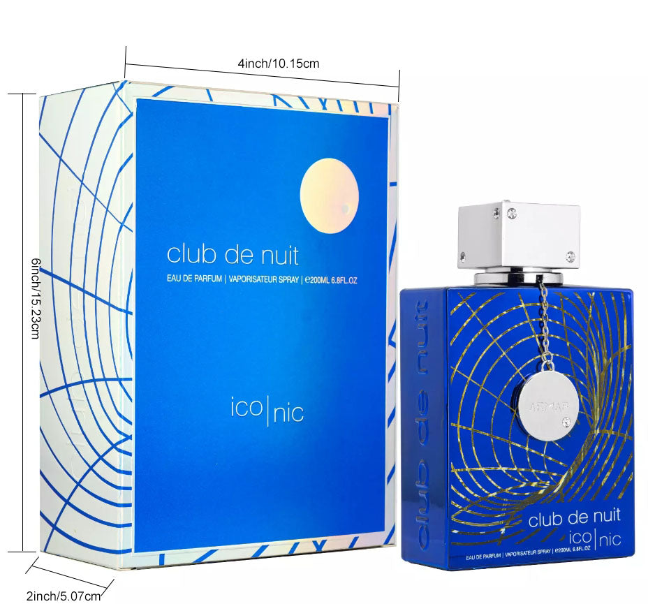 Armaf™ Club De Nuit Blue Iconic EDP 6.8 Oz – Fresh & Long-Lasting Scent for Men | Ideal for Daily Wear, Office, and Special Occasions