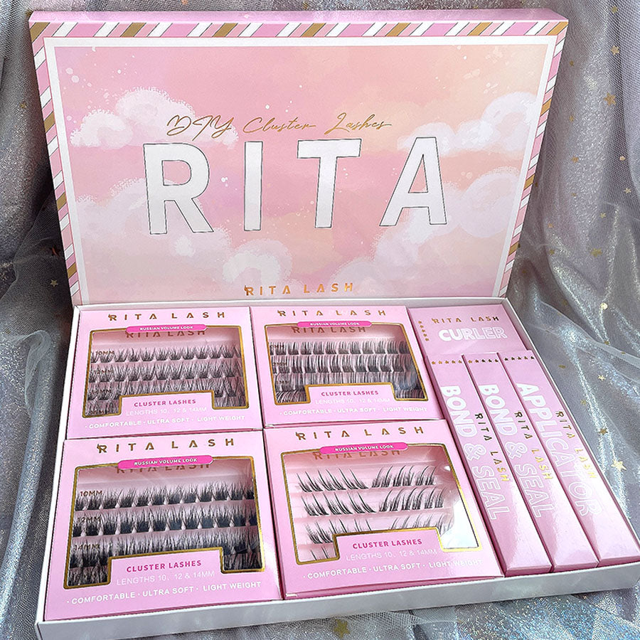 4 Box Eyelashes Kit,1Set Mixed Length & Styles Eyelash Extensions with Lash Curler & Remover &Tweezers, Self Grafting Fake Eyelashes,Cosmetic