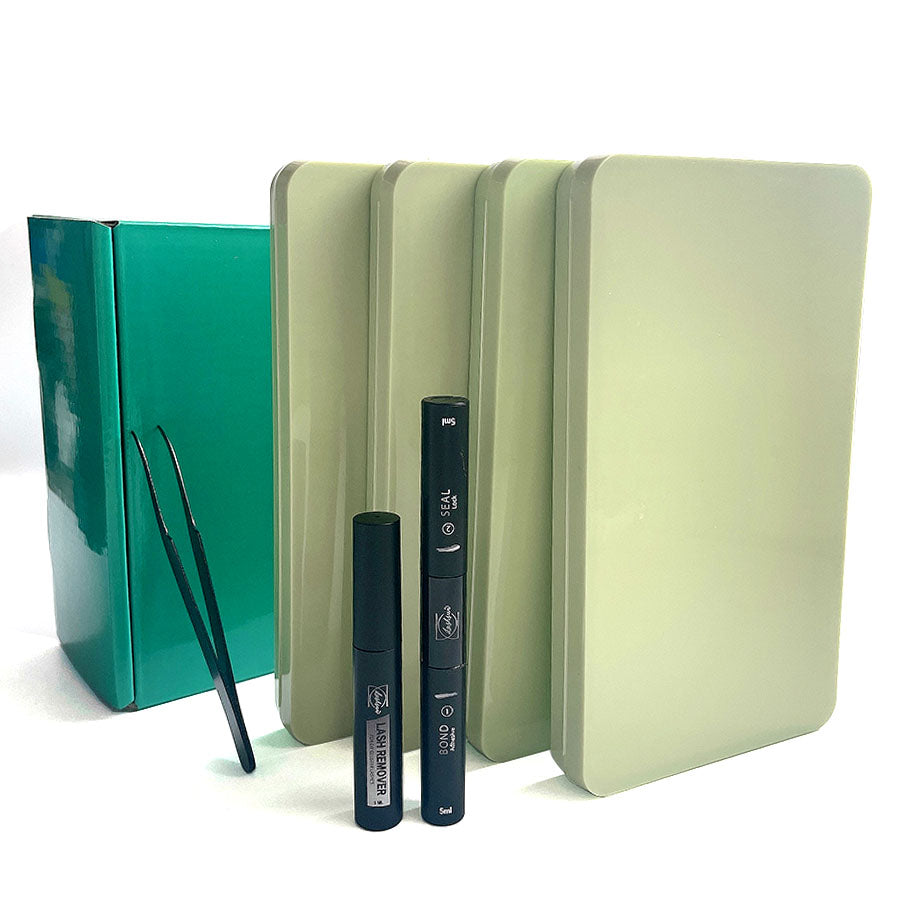 Individual False Eyelashes Extension Kit Curl Wispy Style,Individual Eyelashes Makeup Kit, 4 Box Lashes Book with Bond Seal&Remover&Tweezer