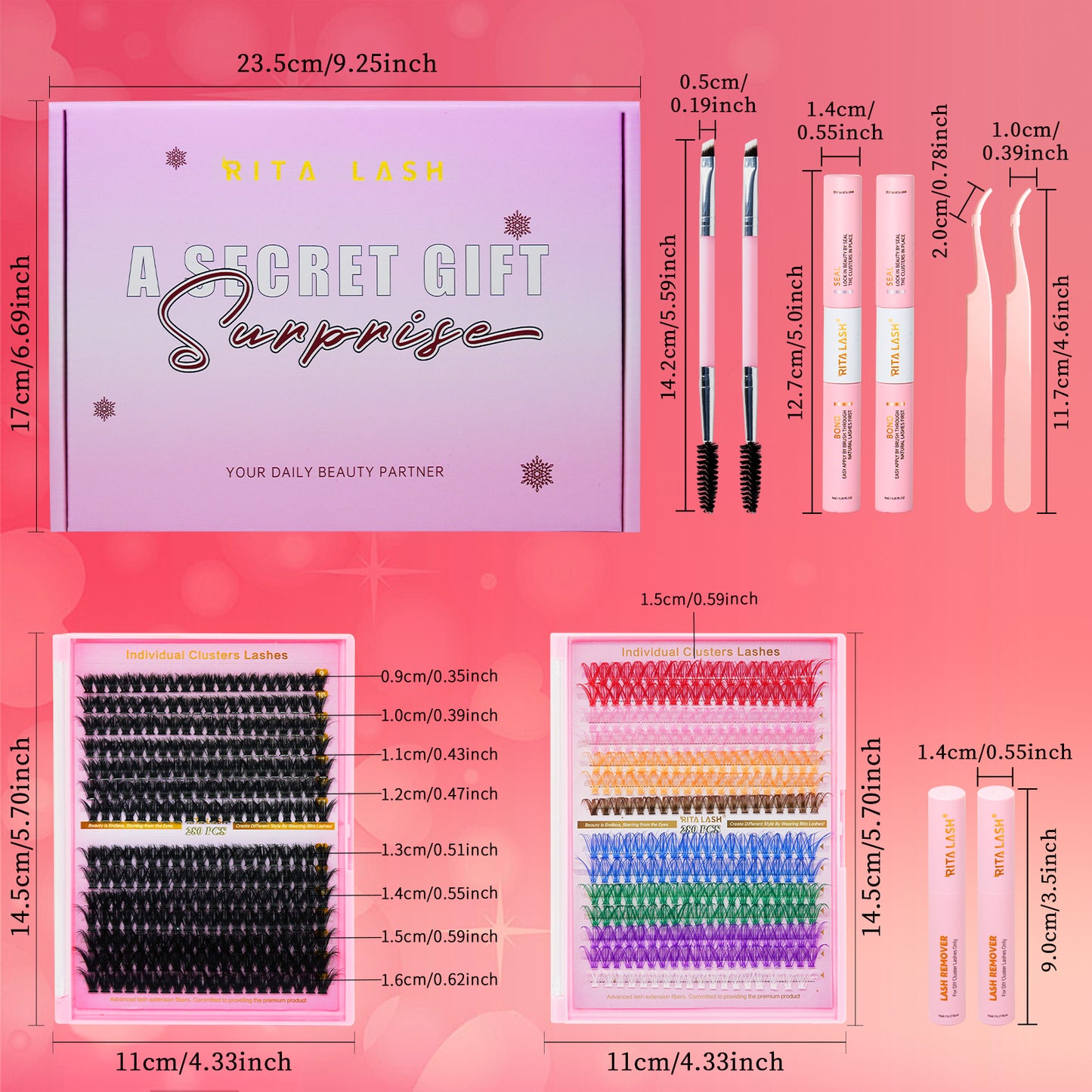 💋Individual Eyelash Kit, 1 BoxMixed Length & Styles Natural Look Eyelashes Extension, Self Grafting Curl Eyelashes,Eyelash Glue Extension, Eye Makeup Enhancement, Lash Clusters Kit, Makeup,Lash Clusters, Eyelashes Clusters