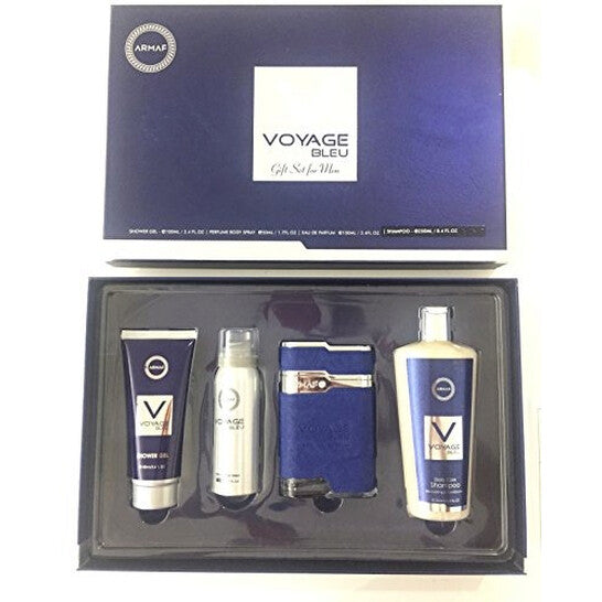 Armaf Voyage Bleu 4-Piece Gift Set for Men – Fresh Citrus Spice for the Modern Explorer