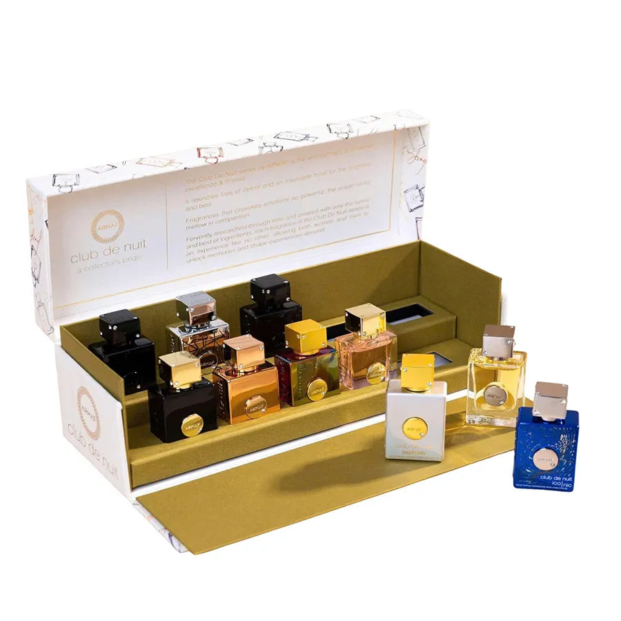 Armaf Club De Nuit Discovery Set – 10 Mini Perfumes (5ml Each) | Unisex Fragrance Collection Gift Set