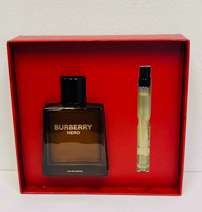 Burberry Hero for Men 2-Piece Gift Set – Eau de Parfum Spray + Travel Pen | Bold, Woody, Long-Lasting Scent