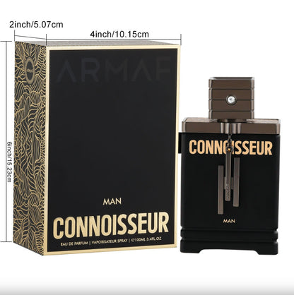 Armaf Connoisseur Man Eau de Parfum 100ml / 3.4 Oz – Fresh, Warm & Refined Oriental Scent for Men | Perfect for Office, Evening & Everyday Confidence