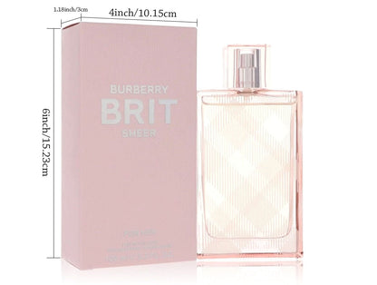 Burberry Brit Sheer Eau de Toilette for Women 100ml – A Soft & Radiant Floral Fruity Scent
