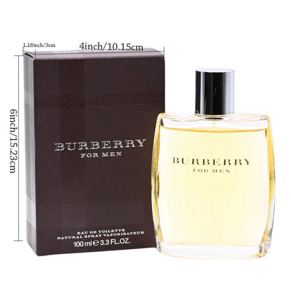 Burberry for Men Eau de Toilette – A Classic Woody Aromatic Scent for the Timeless Gentleman(3.4oz)