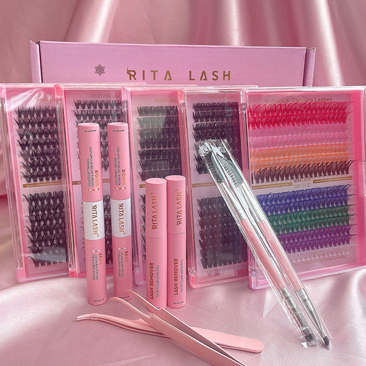 💋Individual Eyelash Kit, 1 BoxMixed Length & Styles Natural Look Eyelashes Extension, Self Grafting Curl Eyelashes,Eyelash Glue Extension, Eye Makeup Enhancement, Lash Clusters Kit, Makeup,Lash Clusters, Eyelashes Clusters