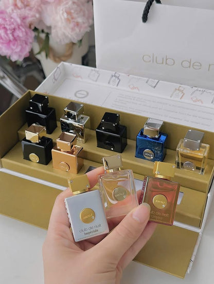 Armaf Club De Nuit Discovery Set – 10 Mini Perfumes (5ml Each) | Unisex Fragrance Collection Gift Set