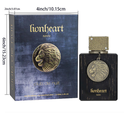 Armaf Club De Nuit Lionheart Eau de Parfum for Men 3.4 Oz – Bold & Long-Lasting Aromatic Scent | Perfect for Evenings & Special Occasions