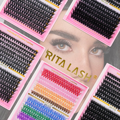 💋Individual Eyelash Kit, 1 BoxMixed Length & Styles Natural Look Eyelashes Extension, Self Grafting Curl Eyelashes,Eyelash Glue Extension, Eye Makeup Enhancement, Lash Clusters Kit, Makeup,Lash Clusters, Eyelashes Clusters