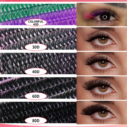 💋Individual Eyelash Kit, 1 BoxMixed Length & Styles Natural Look Eyelashes Extension, Self Grafting Curl Eyelashes,Eyelash Glue Extension, Eye Makeup Enhancement, Lash Clusters Kit, Makeup,Lash Clusters, Eyelashes Clusters