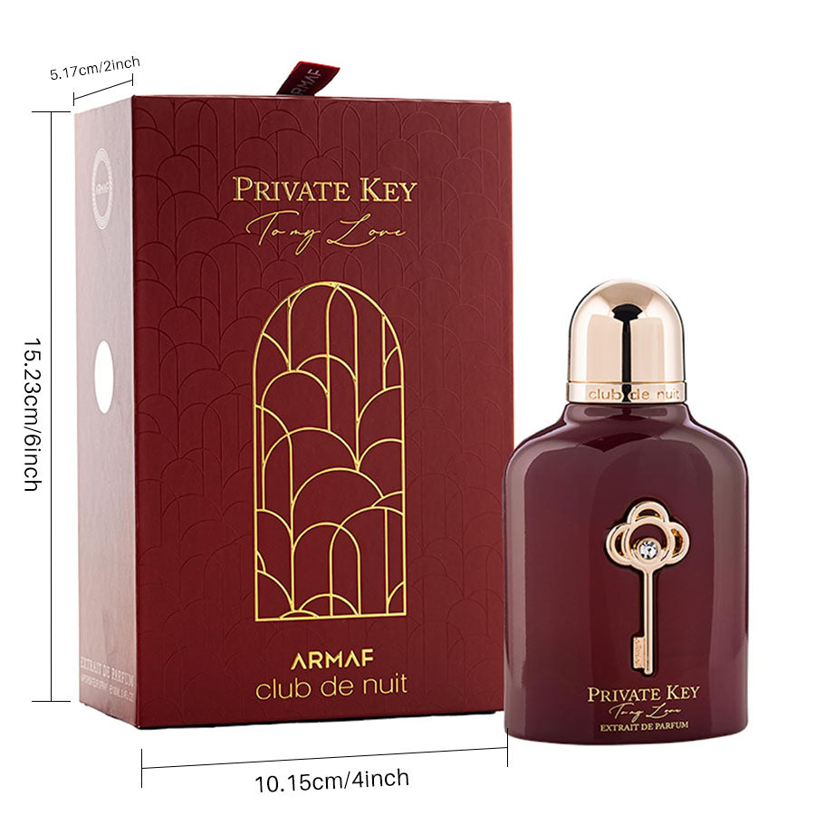 Armaf Club de Nuit Private Key to My Love Extrait de Parfum 105ml – Unisex Citrus-Floral Scent with a Bold, Sensual Finish | Perfect for Date Nights & Daily Elegance