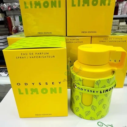 Armaf™ Odyssey Limoni EDP 3.4 Oz – Fresh Lemon Fruity Scent for Men & Women | Long-Lasting, Alcohol-Free, Ideal for Daily Use