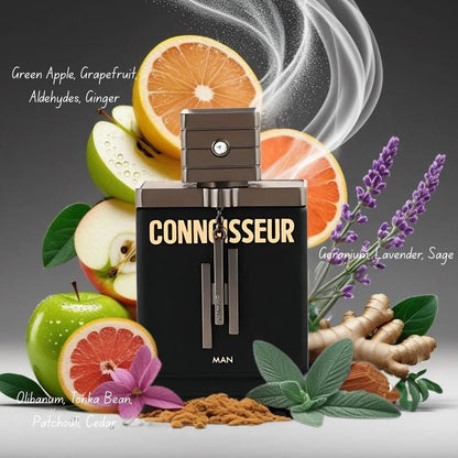 Armaf Connoisseur Man Eau de Parfum 100ml / 3.4 Oz – Fresh, Warm & Refined Oriental Scent for Men | Perfect for Office, Evening & Everyday Confidence