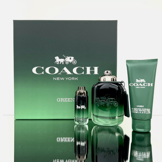 COACH NEW YORK GREEN 3pc MEN Set - A Fresh Escape in the Heart of the City