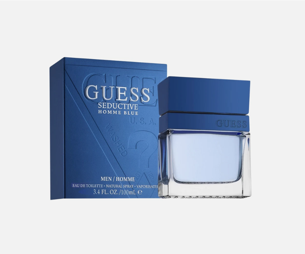 Guess Seductive Homme Blue Eau de Toilette for Men – Bold, Aquatic, and Irresistibly Fresh(3.4Oz-For the Man Who Commands Attention)